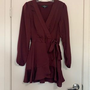 Lulus plum/maroon mini dress! Size Small